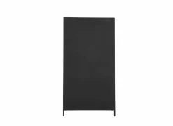 Vitrinekast Valeria 95cm - mango massief - naturel & zwart