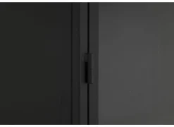 Vitrinekast Valeria 95cm - mango massief - naturel & zwart