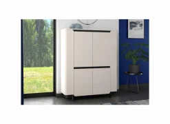 Vitrinekast Vodol 130cm - decor - zand & zwart