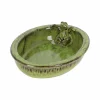 Vogelbad Kikker 30x23,5xH8cm - keramiek - groen