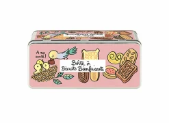 Voorraadpot Deco Biscuits 24x10xH10cm - metaal - multicolor