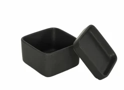 Voorraadpot Square Cup 10x10x5,5cm - keramiek - mat zwart