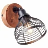 Brilliant Wandlamp Avia zwart bruin 40W E14