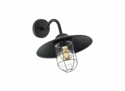 Wandlamp Melgoa zwart  60W E27