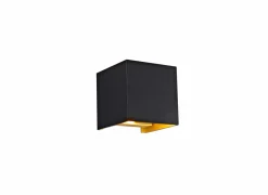 Wandlamp zwart goud 40W G9