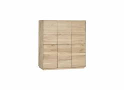 Wandmeubel Caviar 165cm - eik massief & decor - naturel