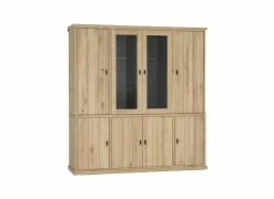 Wandmeubel Grimaldi 230cm - eik massief & decor - naturel