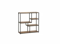 Wandrek Amador 80x20x80cm - mango massief - zwart & bruin