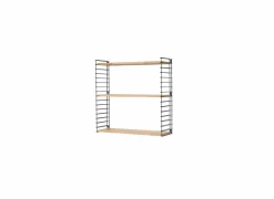 Wandrek Tomado 70x21x68cm - staal - naturel & zwart