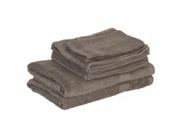 Washandje 15x21cm anthracite grey set van 2