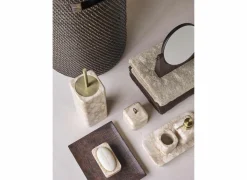 Aquanova Wc-borstel Blake H39cm - natuursteen - zand & goud