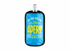 Wijnkoeler J'ai Apéro 15,5x23cm - nylon - blauw