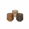 Windlicht Tiago H10cm - glas - beige/bruin