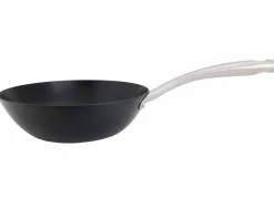 Cosy & Trendy Wokpan Fusion Pro  Ø22,5cm - koolstofstaal - zilver/zwart