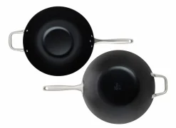 Cosy & Trendy Wokpan Fusion Pro Ø36cm - koolstofstaal - zwart & zilver