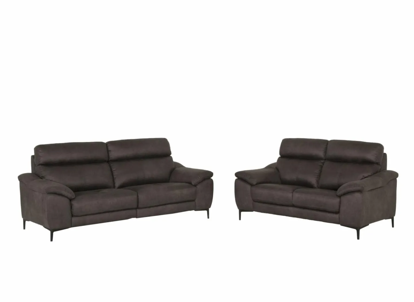 Zetel Angele 2,5+2-zit - stof - bruingrijs