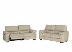 Zetel Aventi 2,5+2-zit - leder - grijs met relax