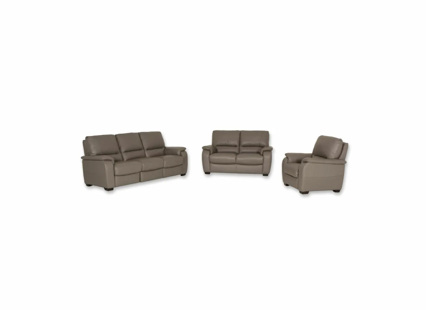 Zetel Barbiero 3+2+1-zit - leder - elephant taupe