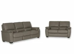 Zetel Barbiero 3+2-zit - leder - elephant taupe met relax