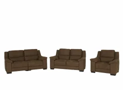 Zetel Berry 3+2+1-zit - stof - cognac