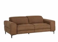 Zetel Blake 3-zit - stof - cognac met manueel verstelbare hoofdsteunen