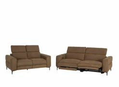 Zetel Blake 3+2-zit - stof - cognac met relax