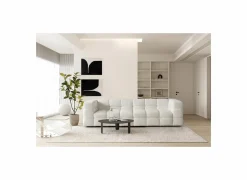 Zetel Bubble 4-zit - stof - wit