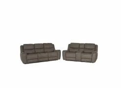 Zetel Cluny 3+2-zit - stof - bruingrijs met relax