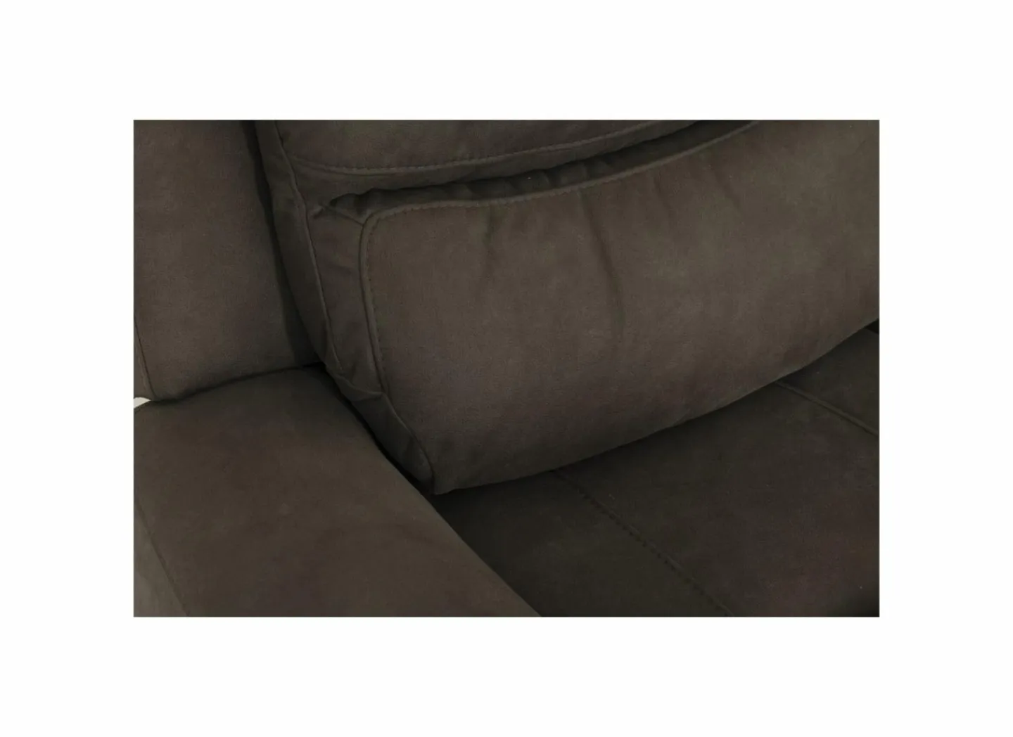 Zetel Cluny 3+1+1-zit - stof - bruingrijs met relax