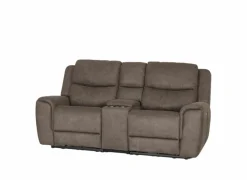 Zetel Cluny 2-zit - stof - bruingrijs met relax