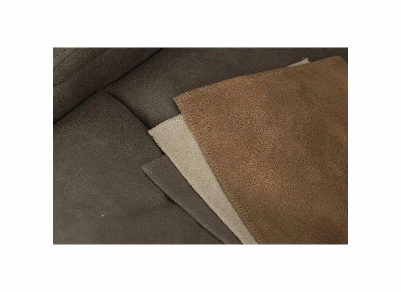 Zetel Cluny 2-zit - stof - bruingrijs met relax