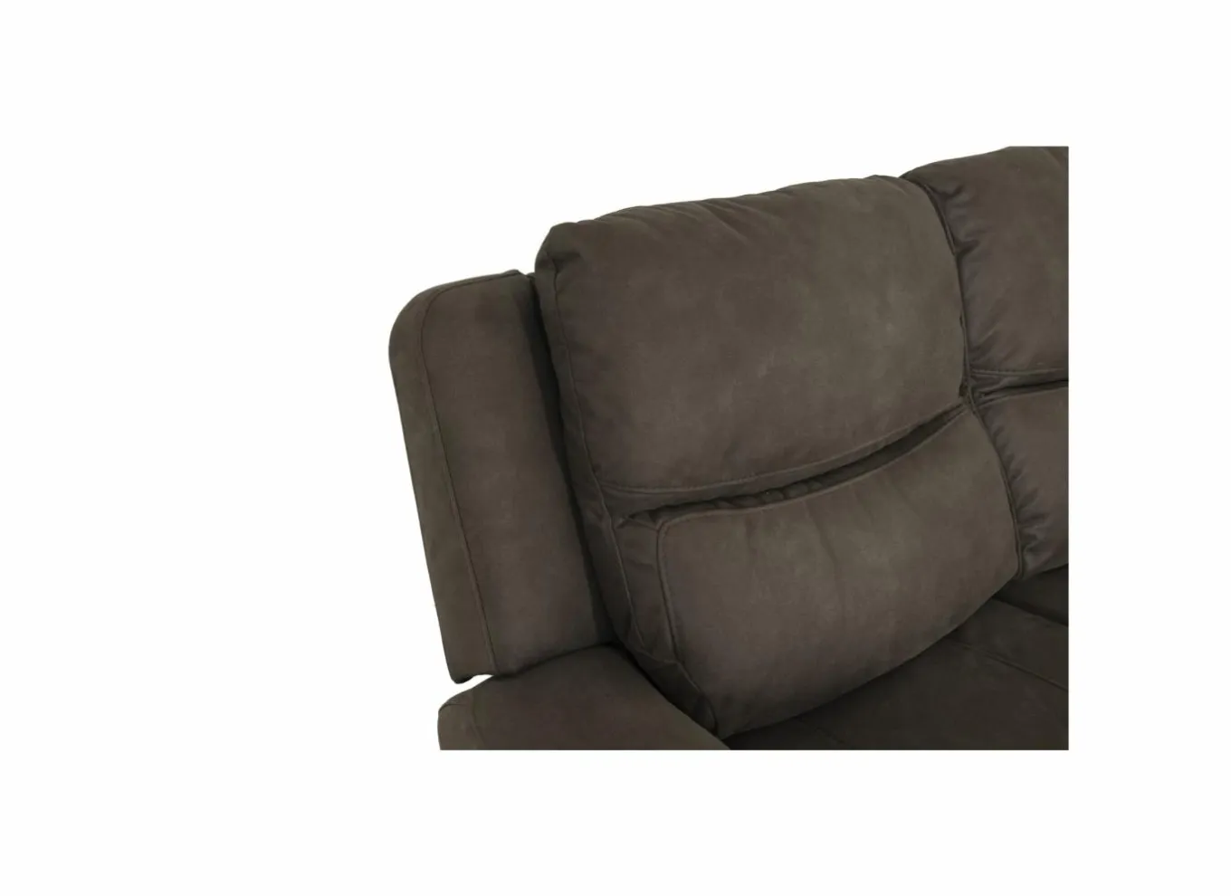 Zetel Cluny 2-zit - stof - bruingrijs met relax