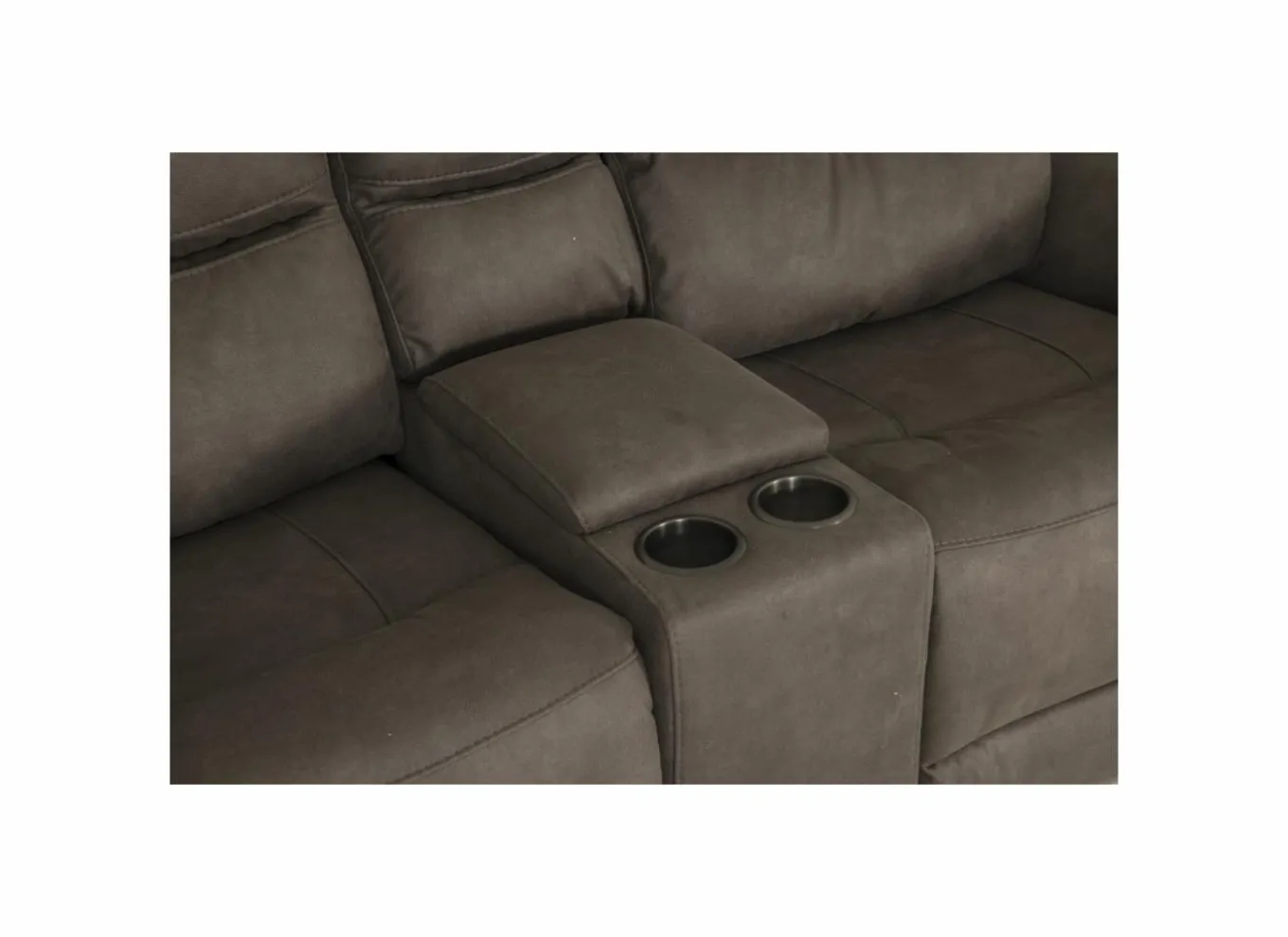 Zetel Cluny 2-zit - stof - bruingrijs met relax