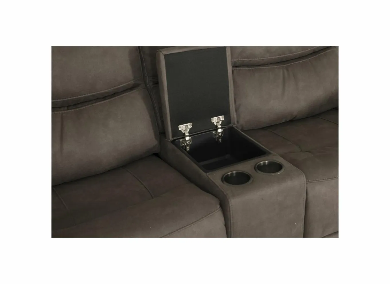 Zetel Cluny 2-zit - stof - bruingrijs met relax