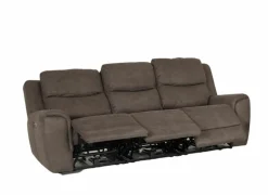 Zetel Cluny 3-zit - stof - bruingrijs met relax