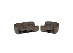 Zetel Cluny 3+2-zit - stof - grijsbruin met relax
