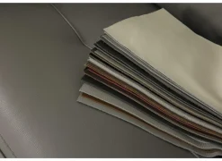 Zetel Curry 3+2-zit - leder - asgrijs met relax