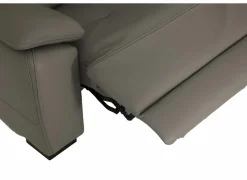 Zetel Curry 3+2-zit - leder - asgrijs met relax