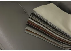 Zetel Curry  2,5+2+1-zit - leder - asgrijs met relax