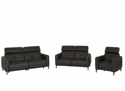 Zetel Dervaux 3+2+1-zit - stof - antraciet met relax