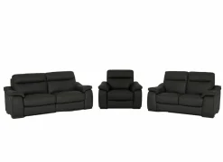 Zetel Final 2,5+2+1-zit - leder - shalegrey