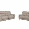Zetel Judd 2,5+2-zit - stof - silver grey met relax