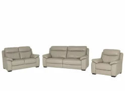 Zetel Mohawk 2,5+2+1-zit - leder - grijs