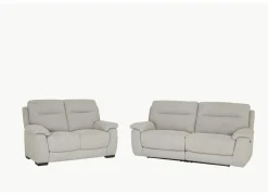 Zetel Saipan 2,5+2-zit - stof - grijs met relax