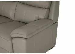 Zetel Singer 2,5+2-zit - leder - taupe met relax