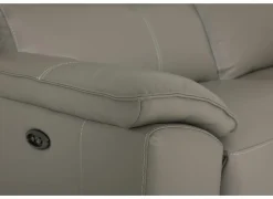 Zetel Singer 2,5+2-zit - leder - taupe met relax