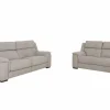 Zetel Still 2,5+2-zit - stof - silver grey met relax