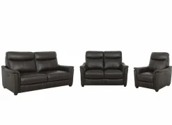 Zetel Wise 2,5+2+1-zit - leder - walnut