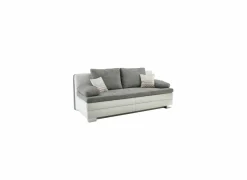 Zetelbed Lincoln 2 persoons - 203x102cm -  stof & lederlook - beige & grijs
