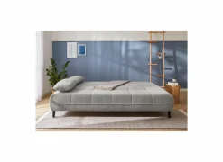 Zetelbed Till 2-persoons - stof - lichtgrijs met opbergruimte